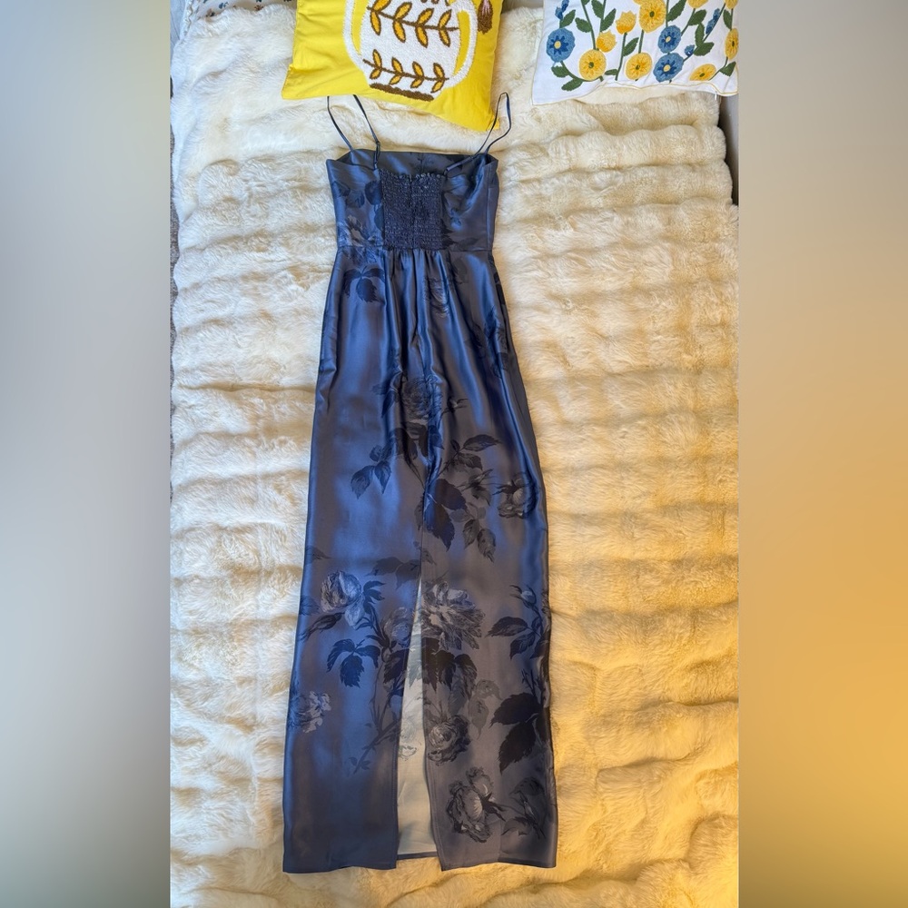 Reformation Frankie Silk Dress In Trieste Border, brand new without tags. - Picture 7 of 16